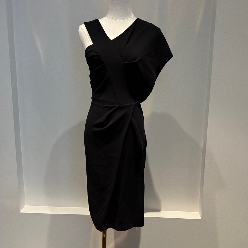 designer dress with One-Shoulder Black
